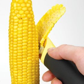 Corn Peeler, Corn Stripper Knife, Kitchen Corn Cob Remover Serrated Vertical Blade Remover