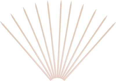 12" Natural Bamboo Wooden Skewers the diameter is 4mm (100 PCS) for BBQ, Fruit, Cocktail, Kabob, Chocolate  Fountain, Appetiser, Grilling